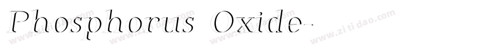 Phosphorus Oxide字体转换